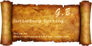 Guttenberg Bettina névjegykártya